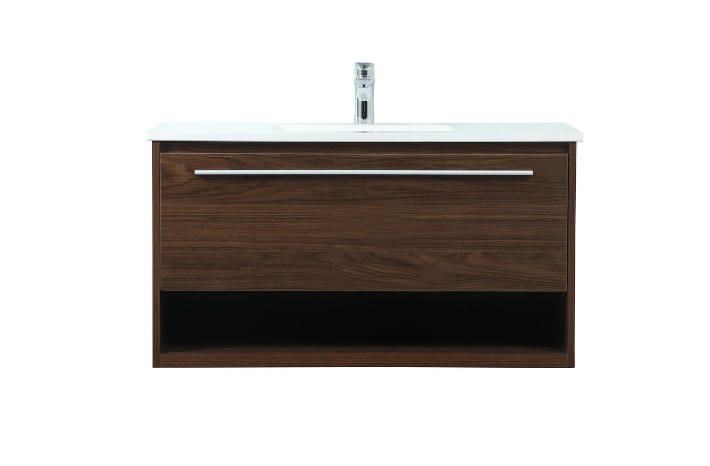 36 inch Single Bathroom Vanity in Walnut - BC3703620WT