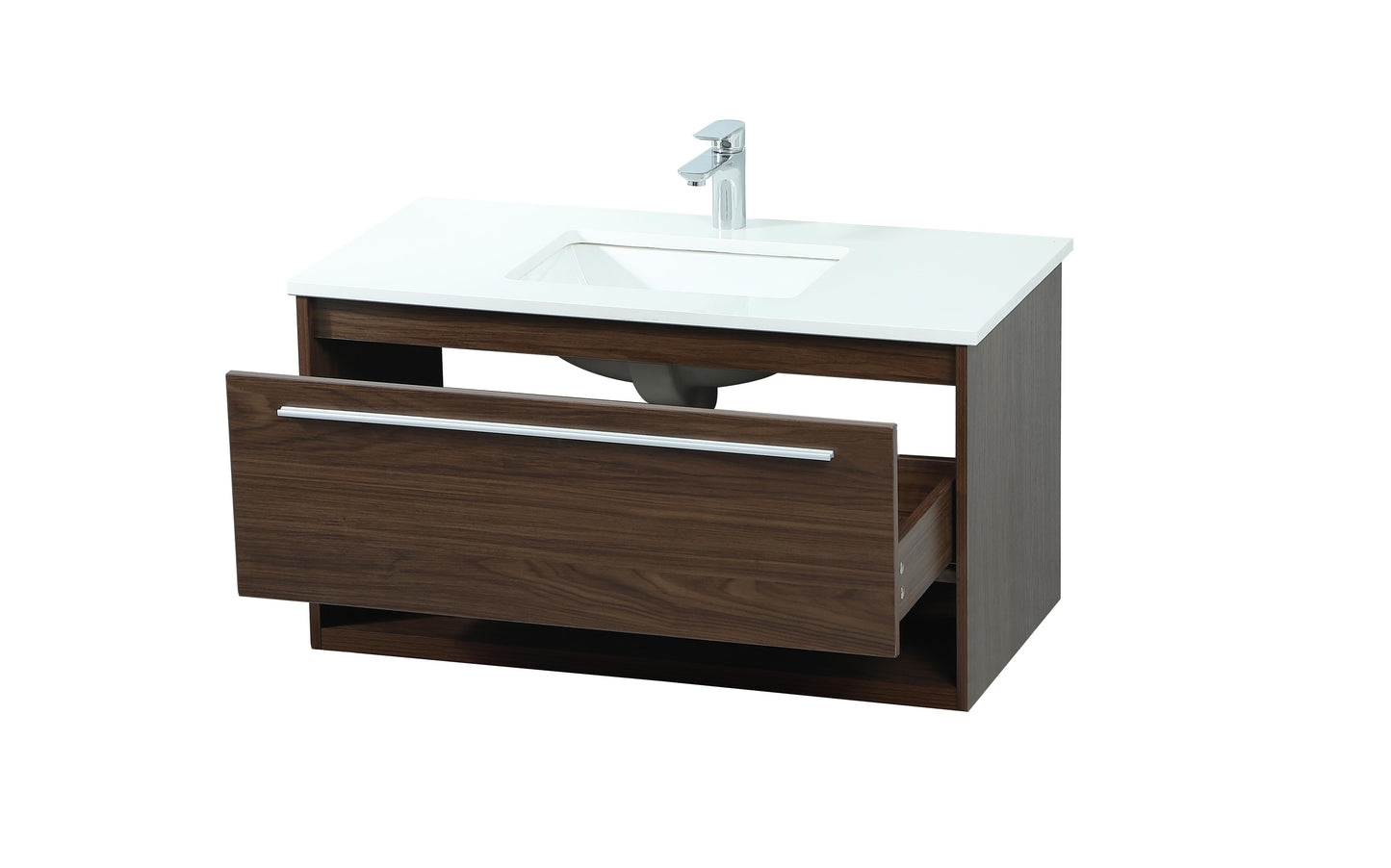 36 inch Single Bathroom Vanity in Walnut - BC3703620WT