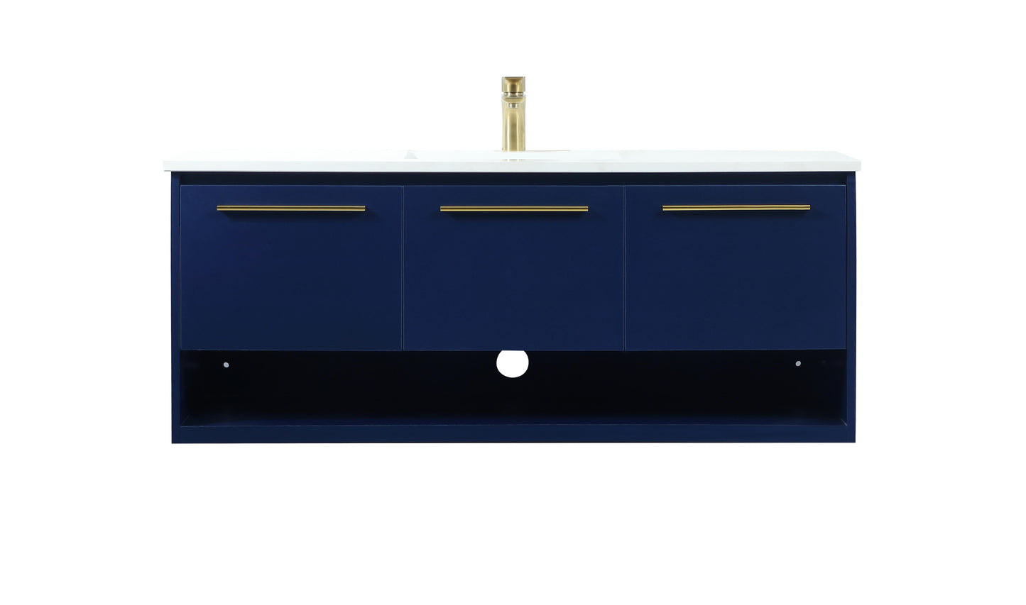 48 inch Single Bathroom Vanity in Blue - BC3704820BL