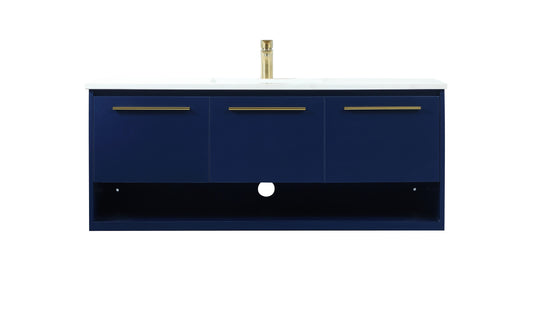 48 inch Single Bathroom Vanity in Blue - BC3704820BL