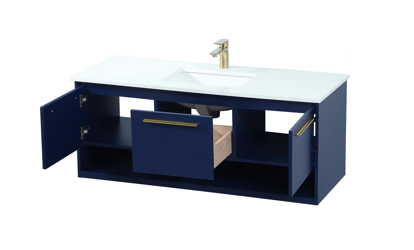 48 inch Single Bathroom Vanity in Blue - BC3704820BL