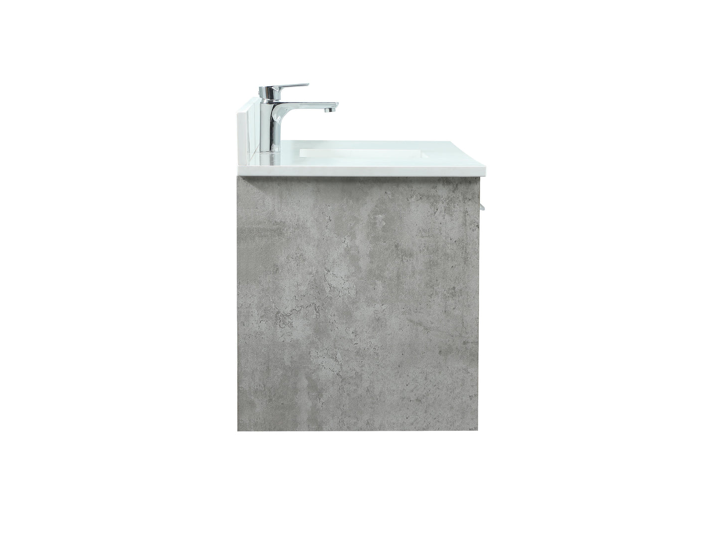 48 inch Single Bathroom Vanity in Concrete Grey with backsplash - BC3704820CG-BS