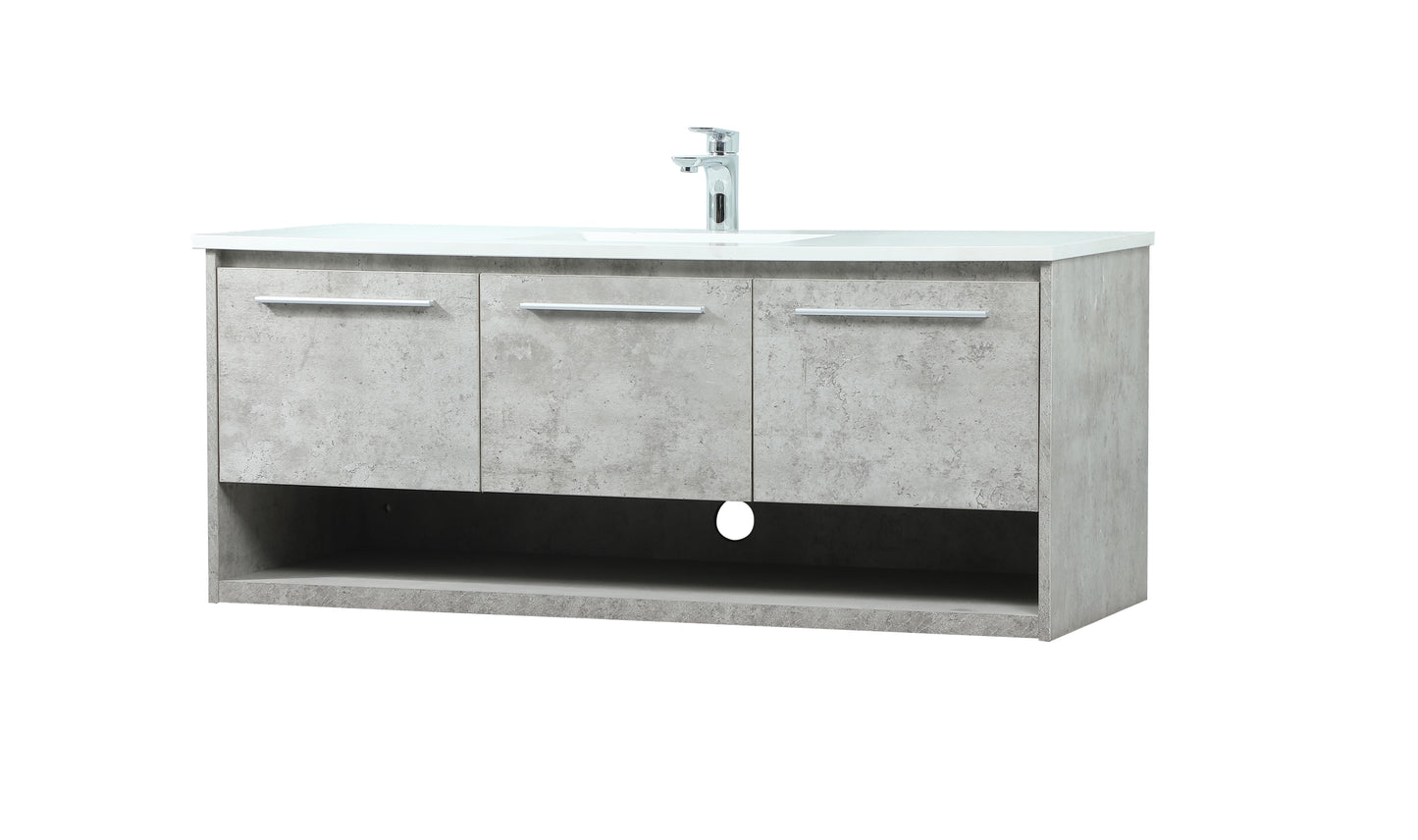 48 inch Single Bathroom Vanity in Concrete Grey - BC3704820CG