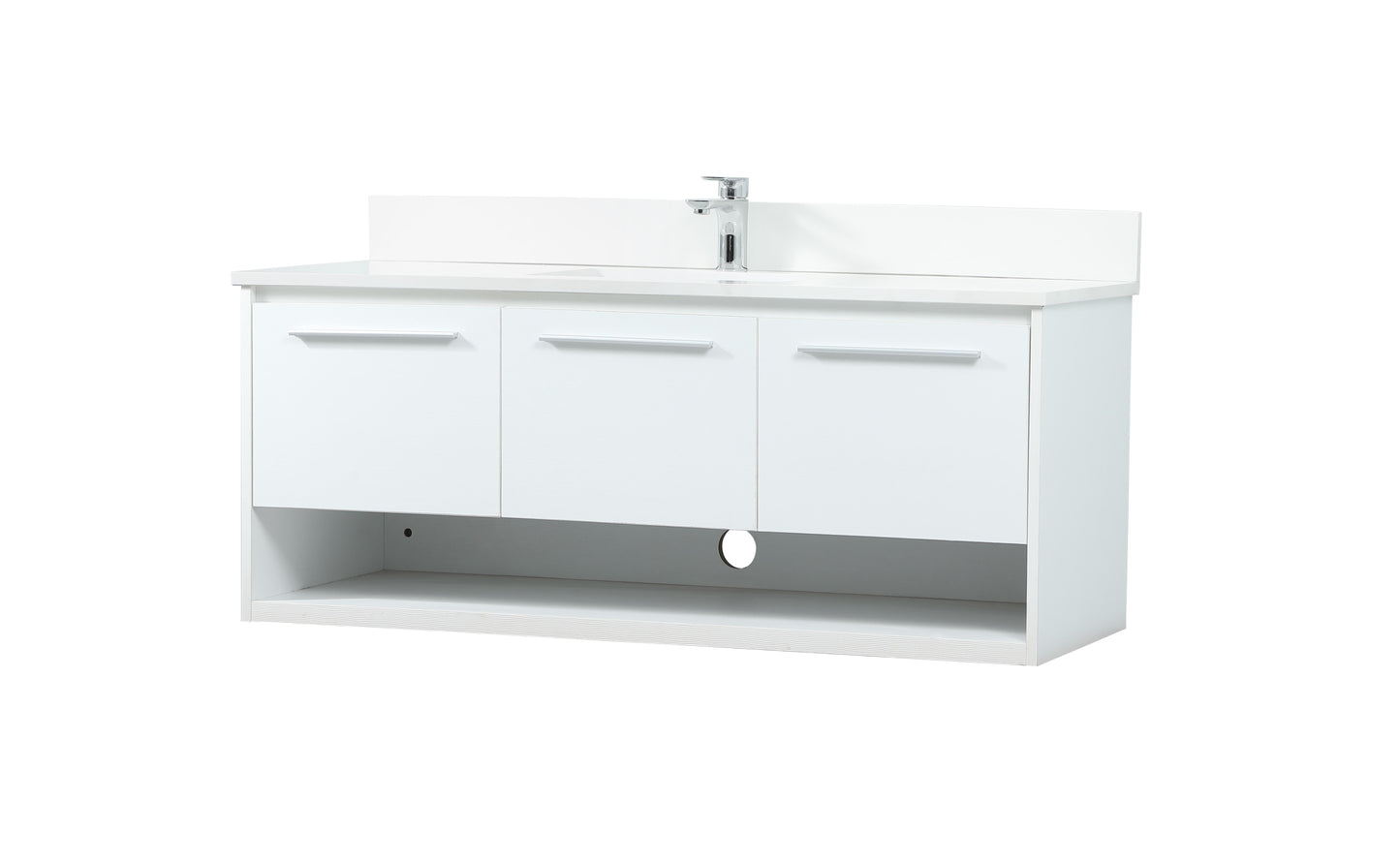 48 inch Single Bathroom Vanity in White with backsplash - BC3704820WH-BS