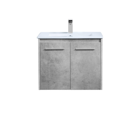 24 inch Single Bathroom Floating Vanity in Concrete Grey - BC3802420CG