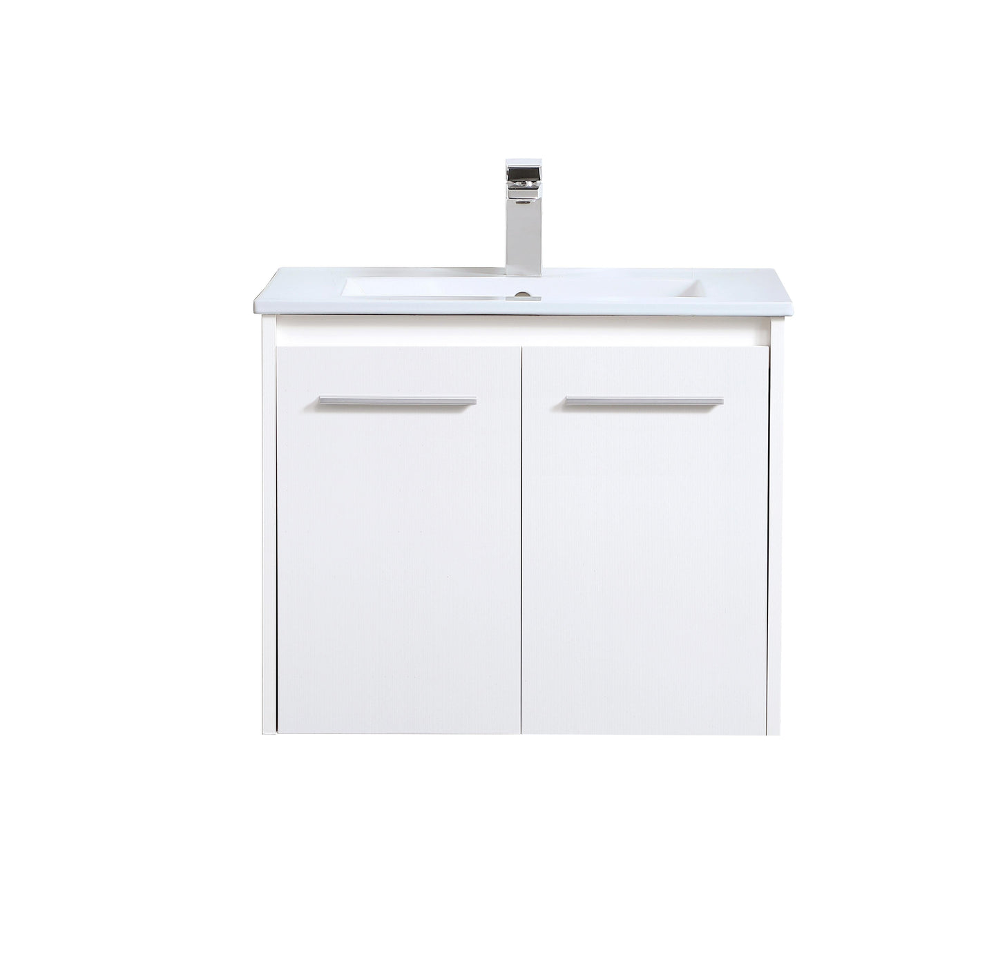 24 inch Single Bathroom Floating Vanity in White - BC3802420WH