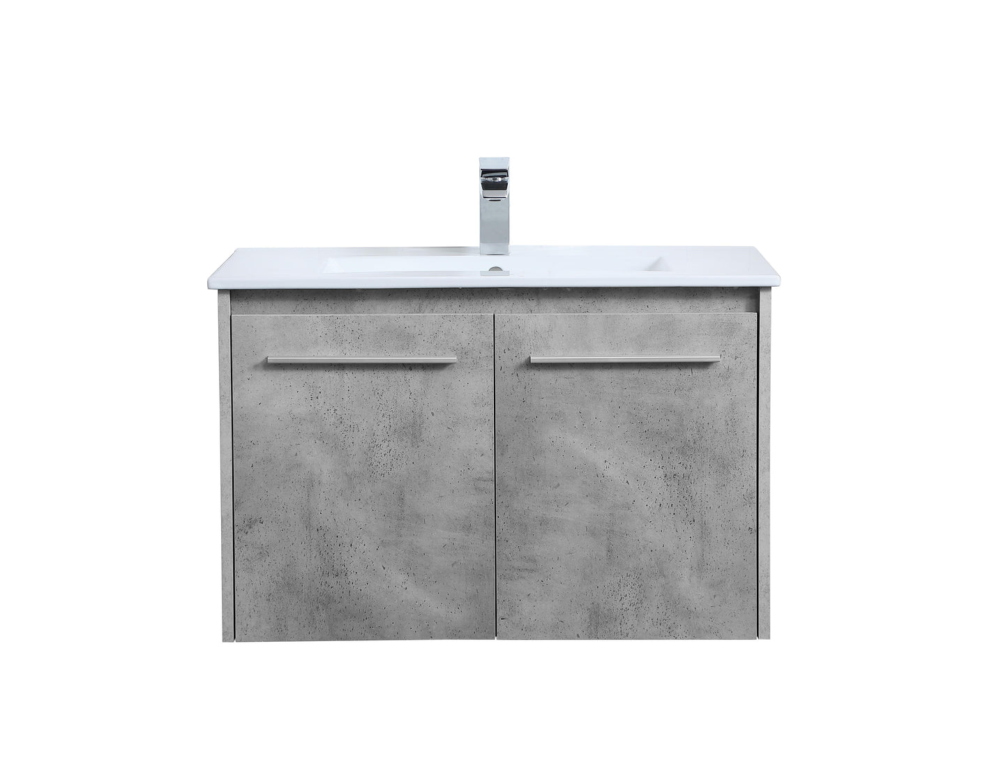 30 inch Single Bathroom Floating Vanity in Concrete Grey - BC3803020CG