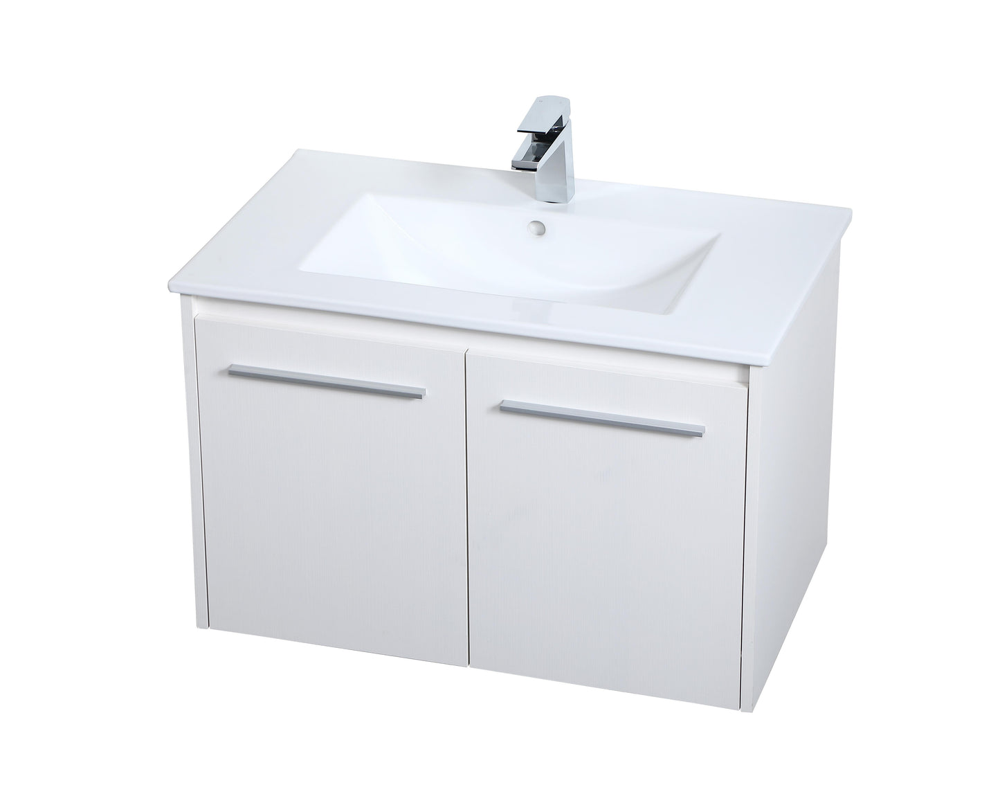 30 inch Single Bathroom Floating Vanity in White - BC3803020WH