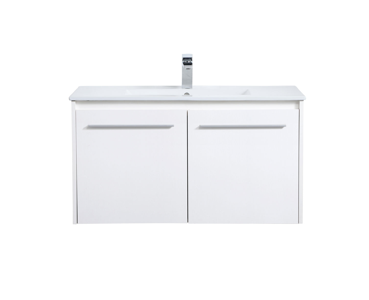 36 inch Single Bathroom Floating Vanity in White - BC3803620WH