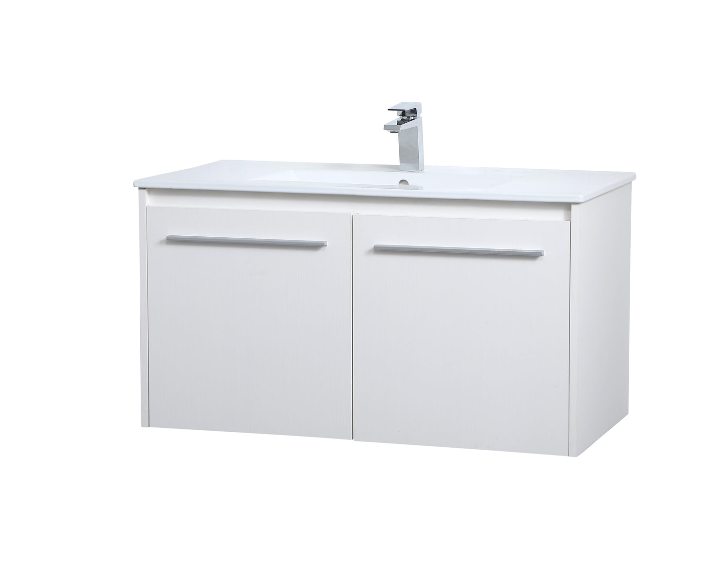 36 inch Single Bathroom Floating Vanity in White - BC3803620WH