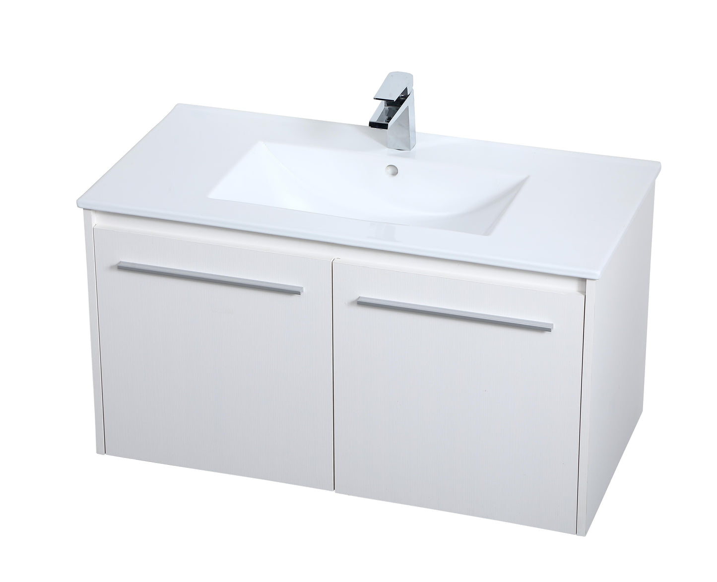 36 inch Single Bathroom Floating Vanity in White - BC3803620WH