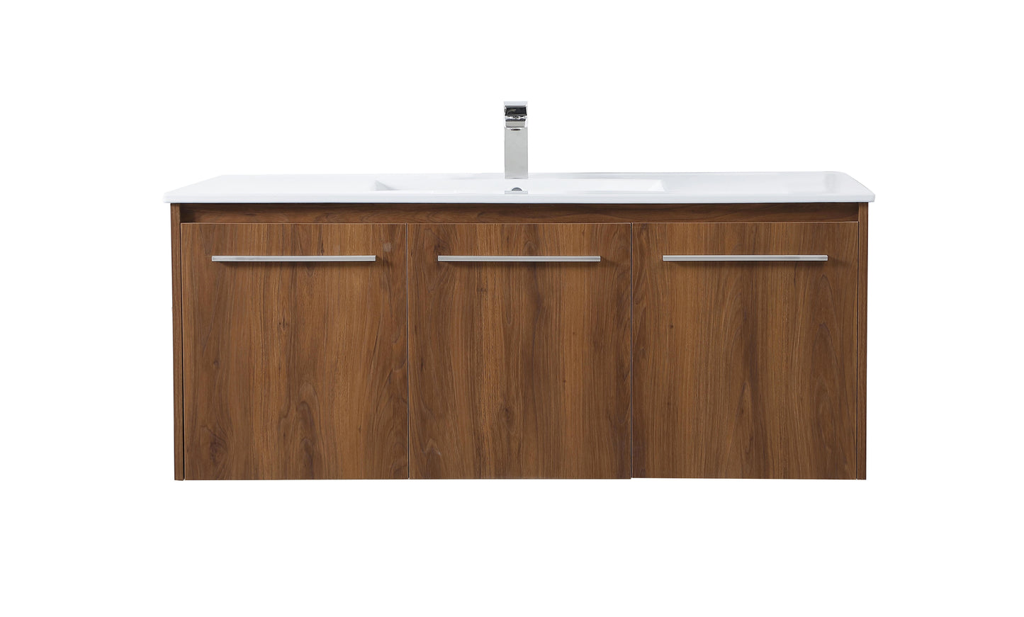 48 inch Single Bathroom Floating Vanity in Walnut Brown - BC3804820WB