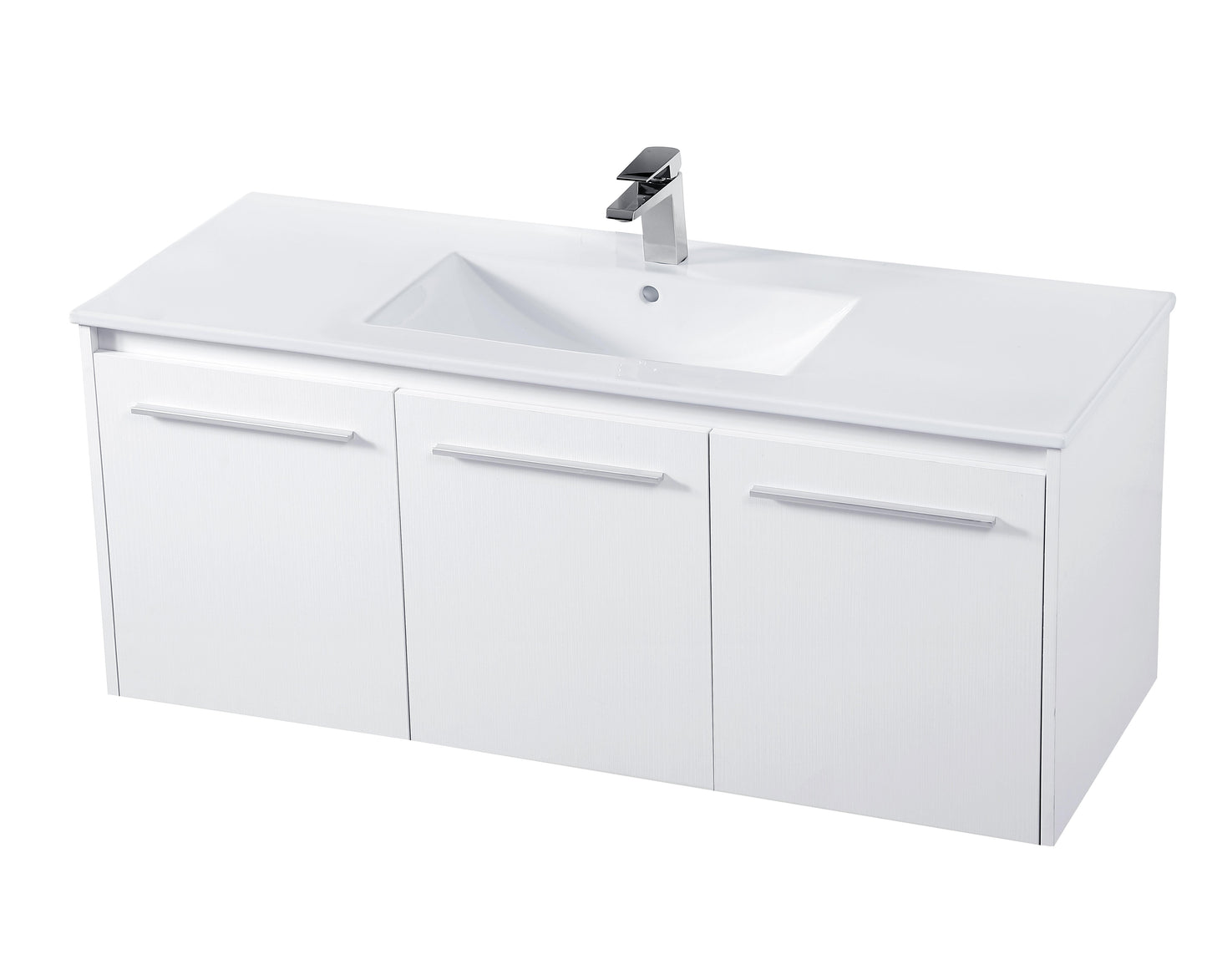 48 inch Single Bathroom Floating Vanity in White - BC3804820WH