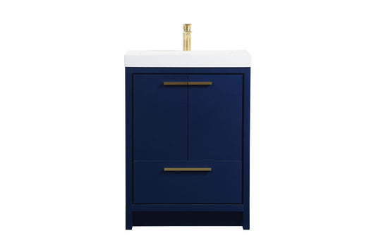 24 inch Single Bathroom Vanity in Blue