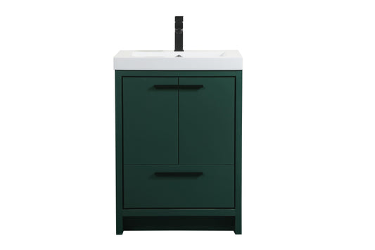 24 inch Single Bathroom Vanity in Green