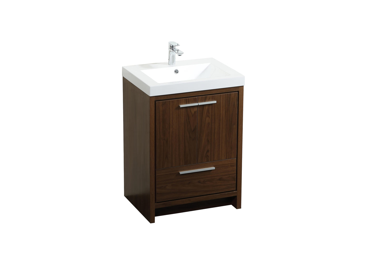 24 inch Single Bathroom Vanity in Walnut