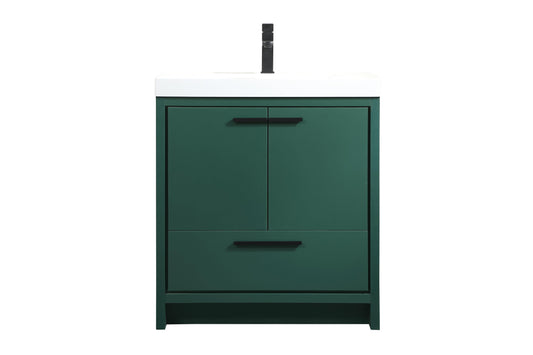 30 inch Single Bathroom Vanity in Green