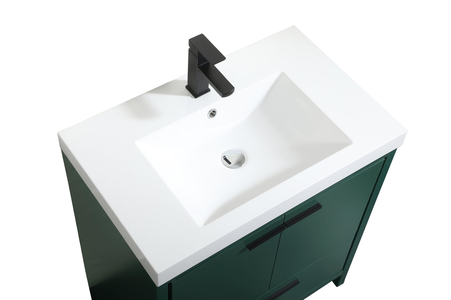 30 inch Single Bathroom Vanity in Green