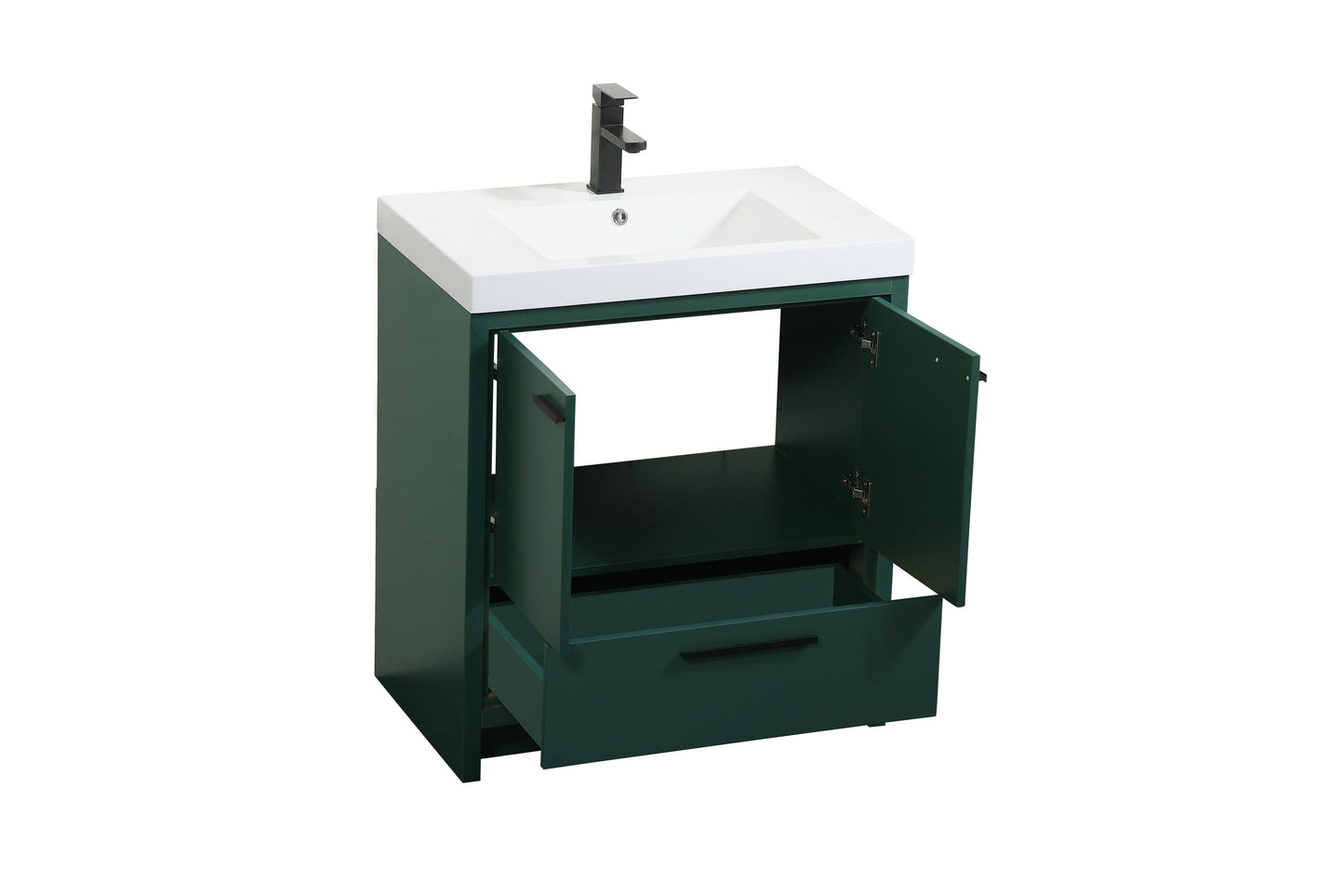 30 inch Single Bathroom Vanity in Green