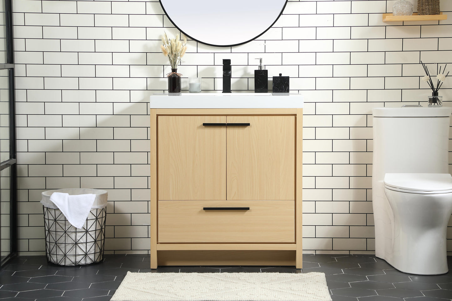 30 inch Single Bathroom Vanity in Maple