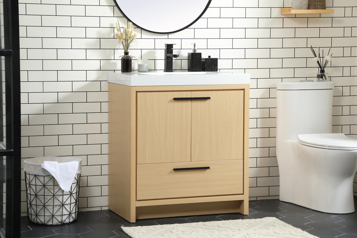 30 inch Single Bathroom Vanity in Maple