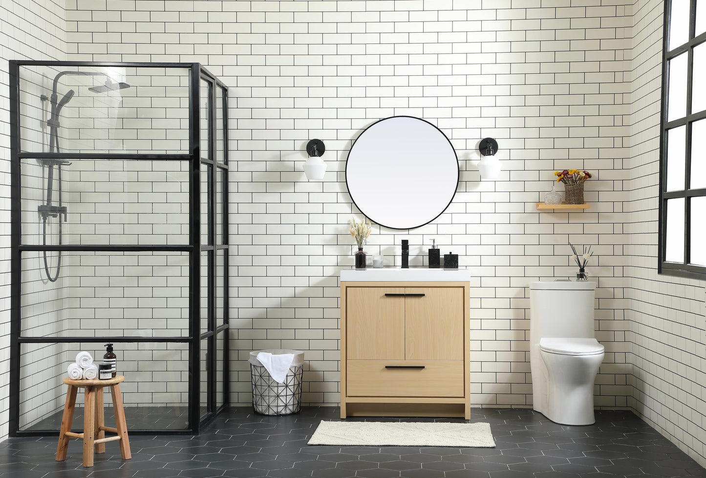 30 inch Single Bathroom Vanity in Maple