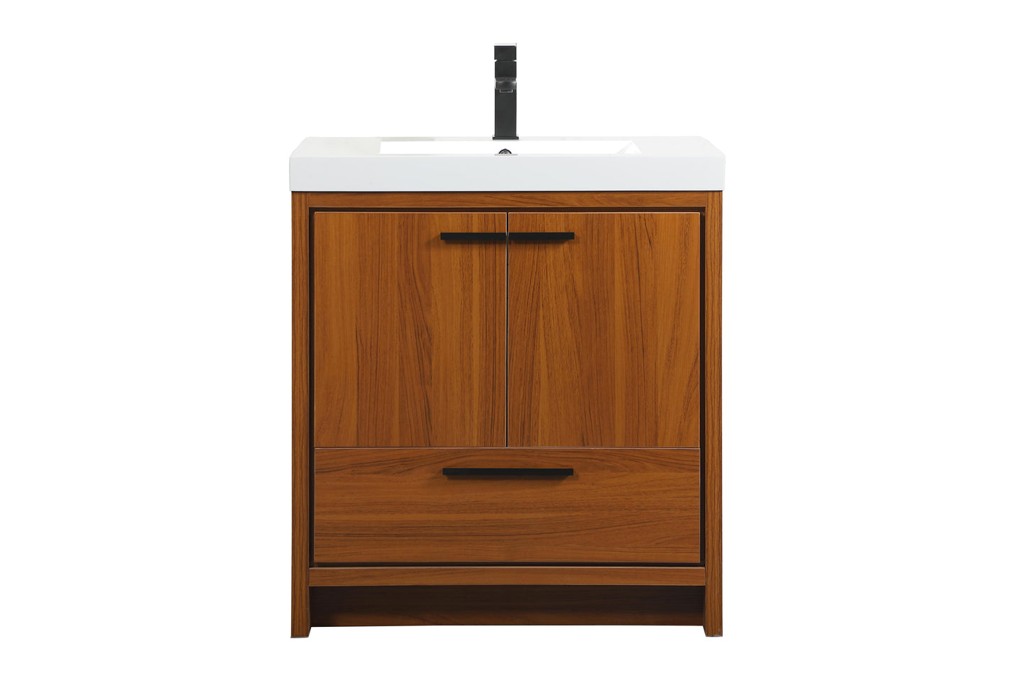 30 inch Single Bathroom Vanity in Teak