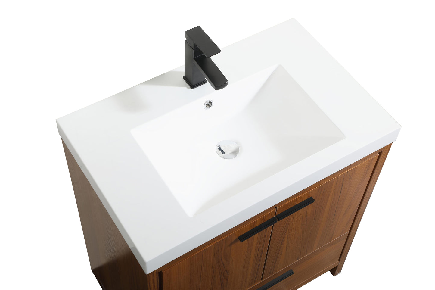 30 inch Single Bathroom Vanity in Teak