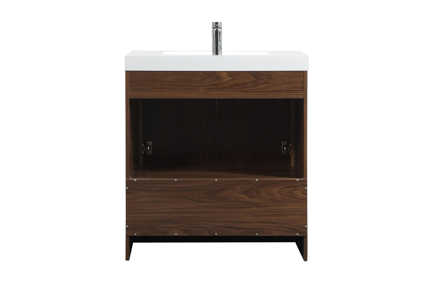 30 inch Single Bathroom Vanity in Walnut