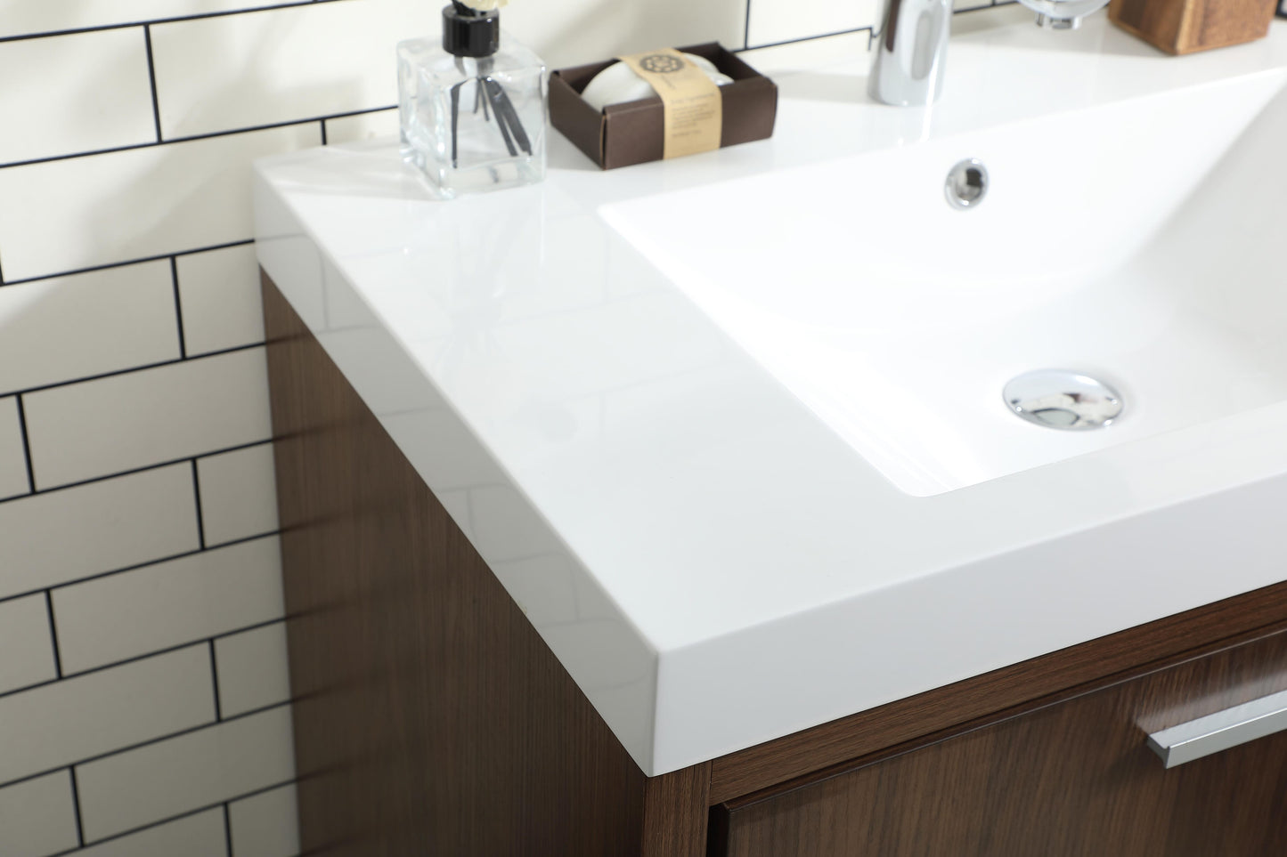 30 inch Single Bathroom Vanity in Walnut