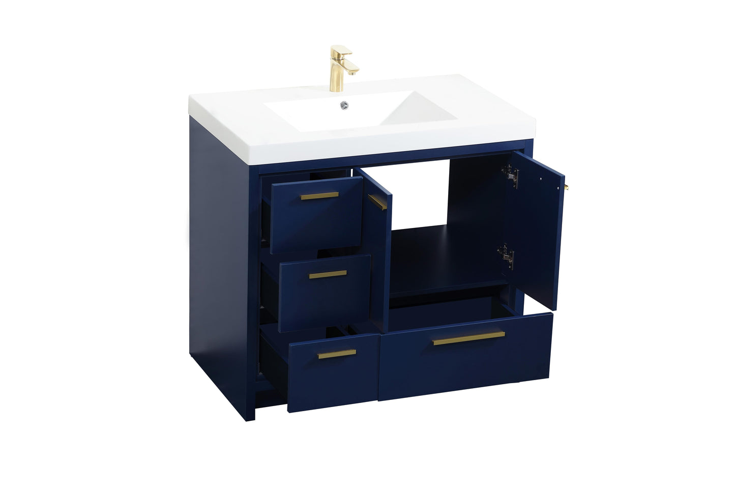 36 inch Single Bathroom Vanity in Blue