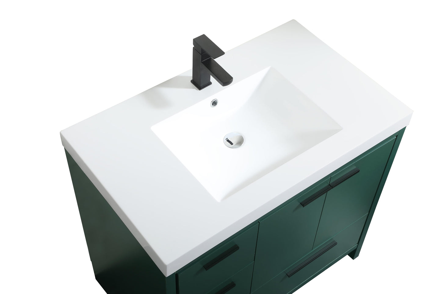 36 inch Single Bathroom Vanity in Green