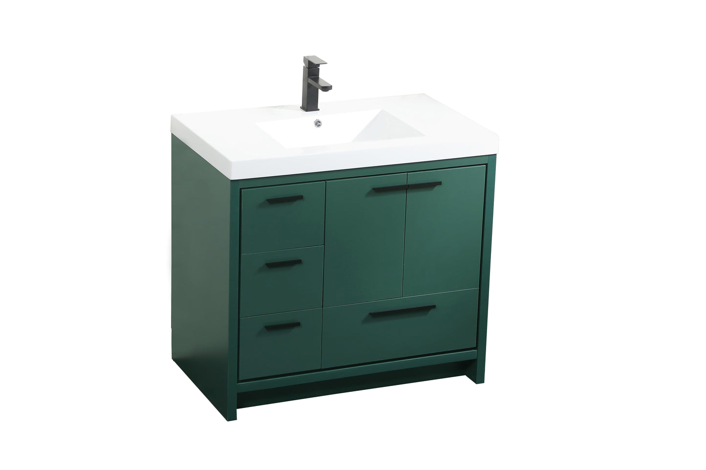 36 inch Single Bathroom Vanity in Green