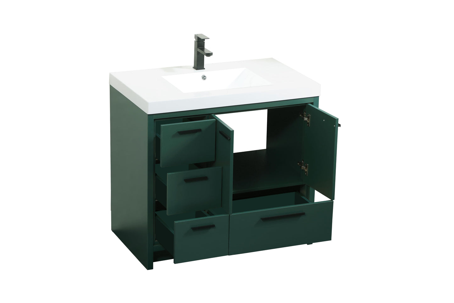 36 inch Single Bathroom Vanity in Green