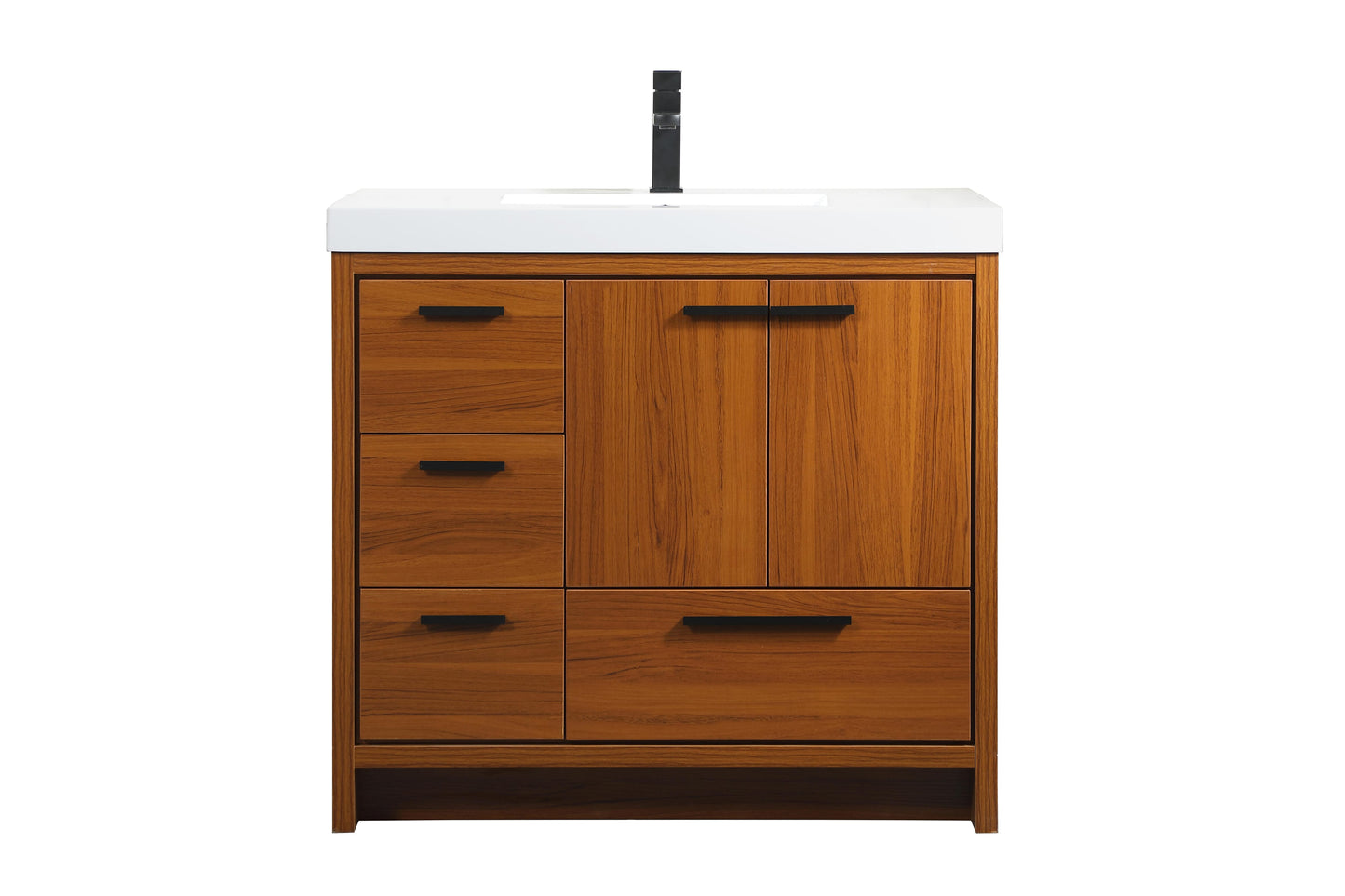 36 inch Single Bathroom Vanity in Teak