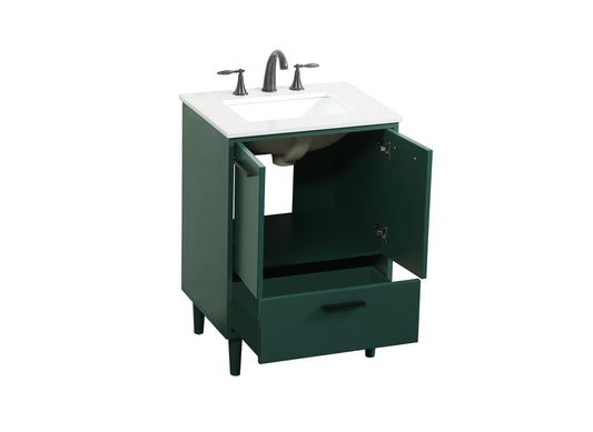 24 inch Bathroom Vanity in Green - BC4002434GN