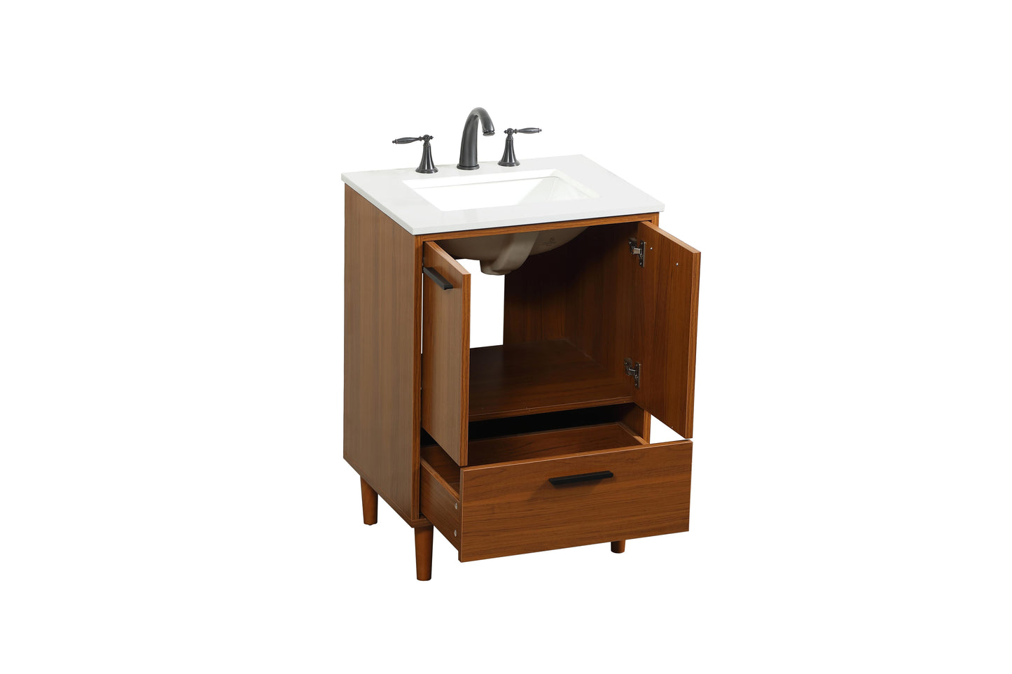 24 inch Bathroom Vanity in Teak