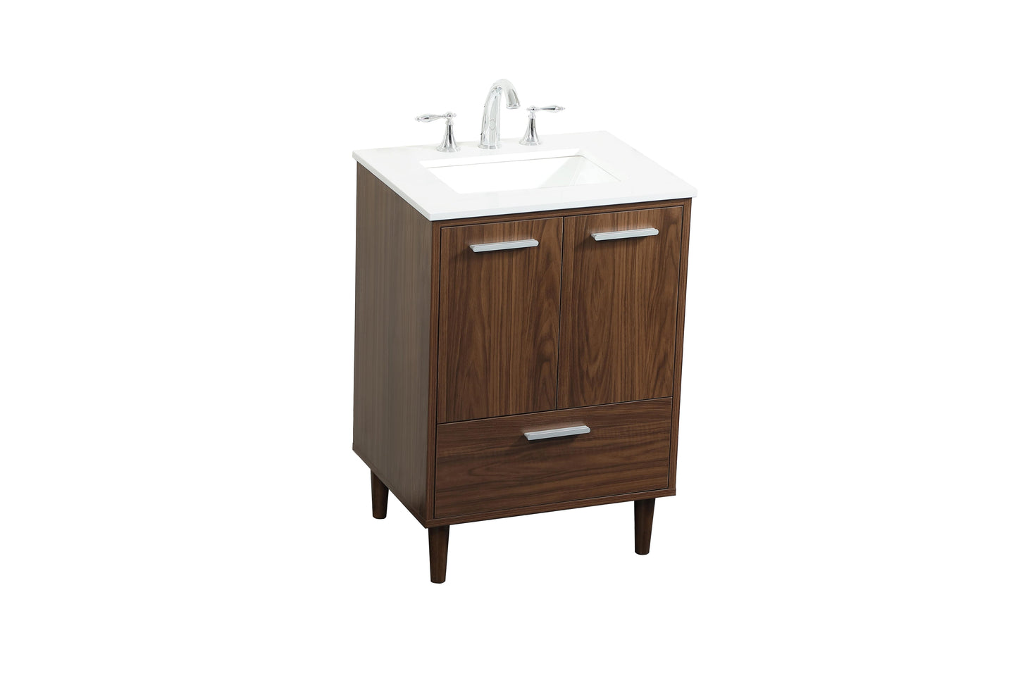 24 inch Bathroom Vanity in Walnut