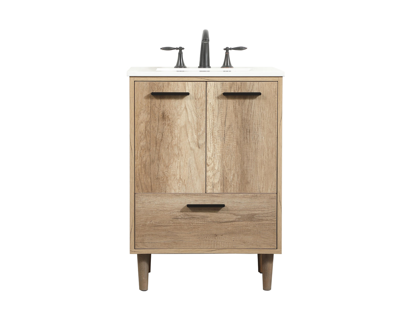 24 inch Single Bathroom Vanity in Natural Oak - BC4002434NT