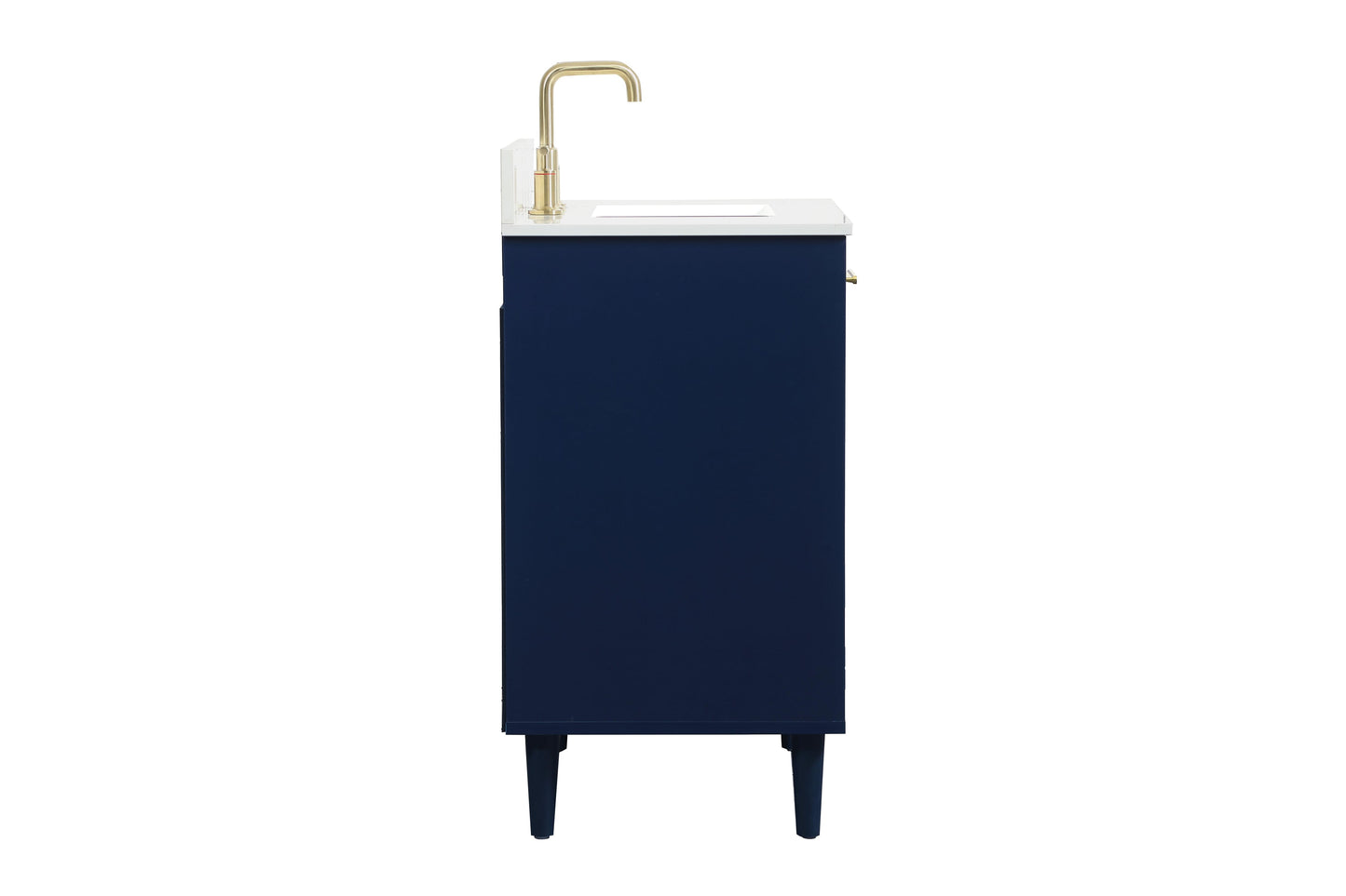 30 inch Bathroom Vanity in Blue with backsplash