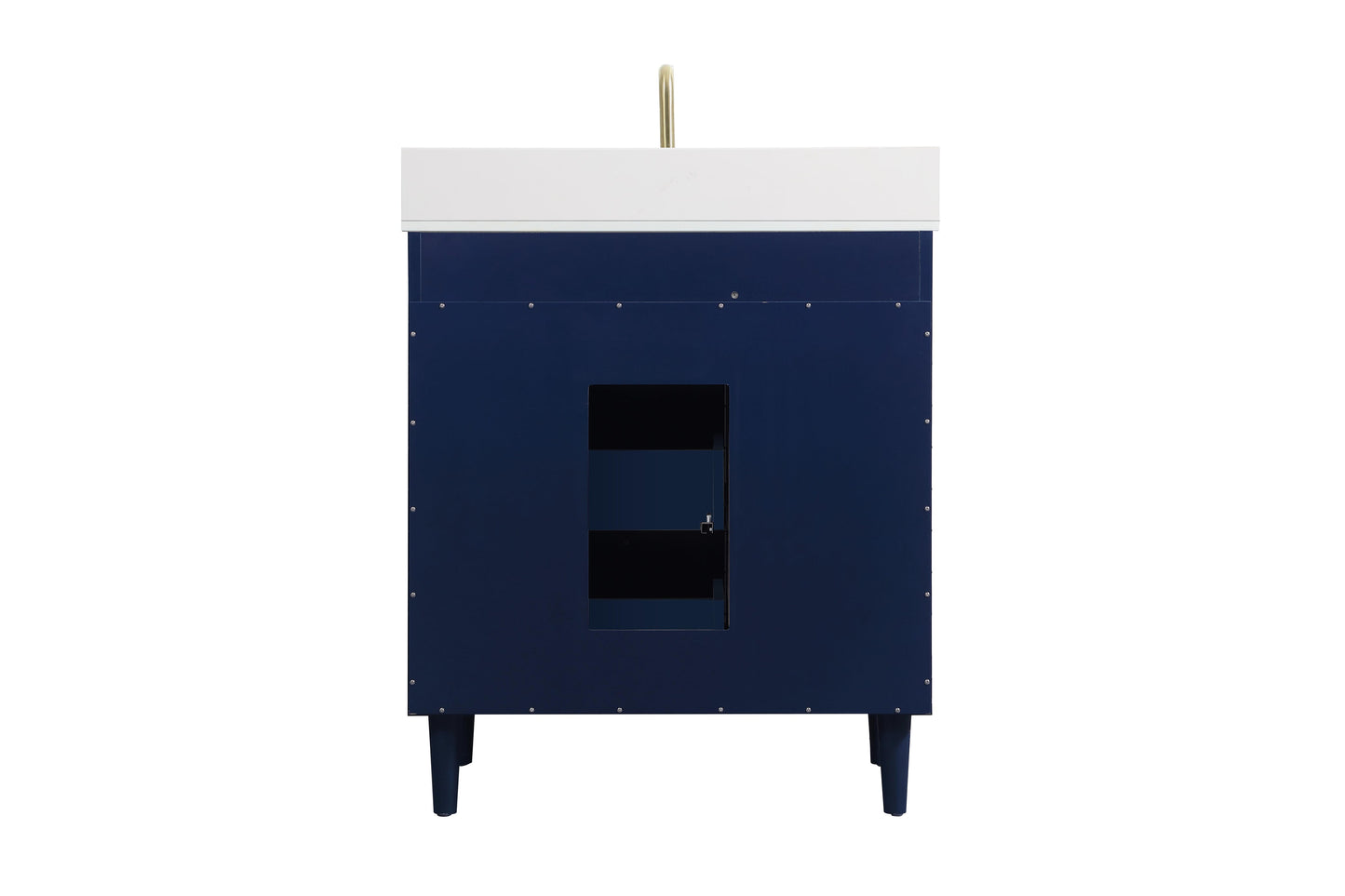 30 inch Bathroom Vanity in Blue with backsplash