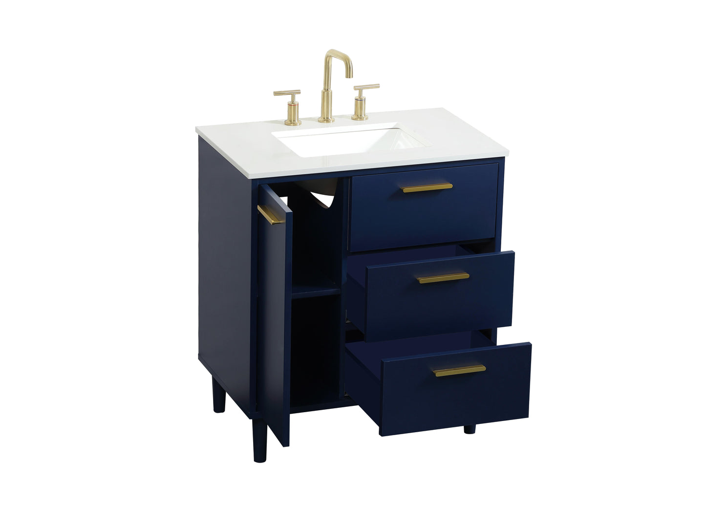 30 inch Bathroom Vanity in Blue - BC4003034BL