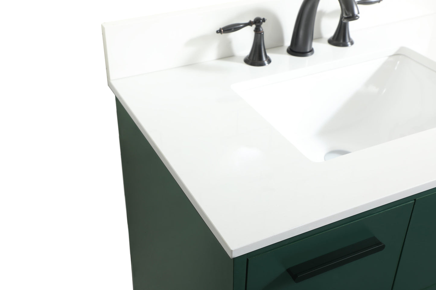 30 inch Bathroom Vanity in Green with backsplash