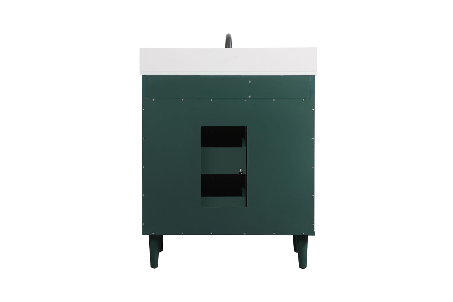 30 inch Bathroom Vanity in Green with backsplash