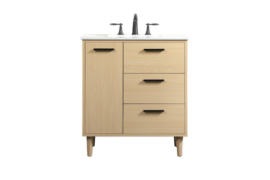 30 inch Bathroom Vanity in Maple