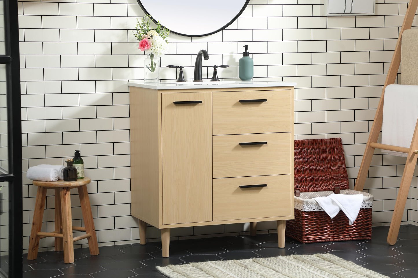 30 inch Bathroom Vanity in Maple