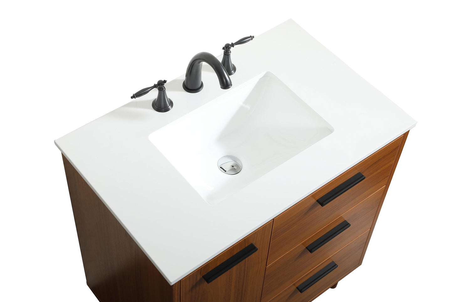 30 inch Bathroom Vanity in Teak