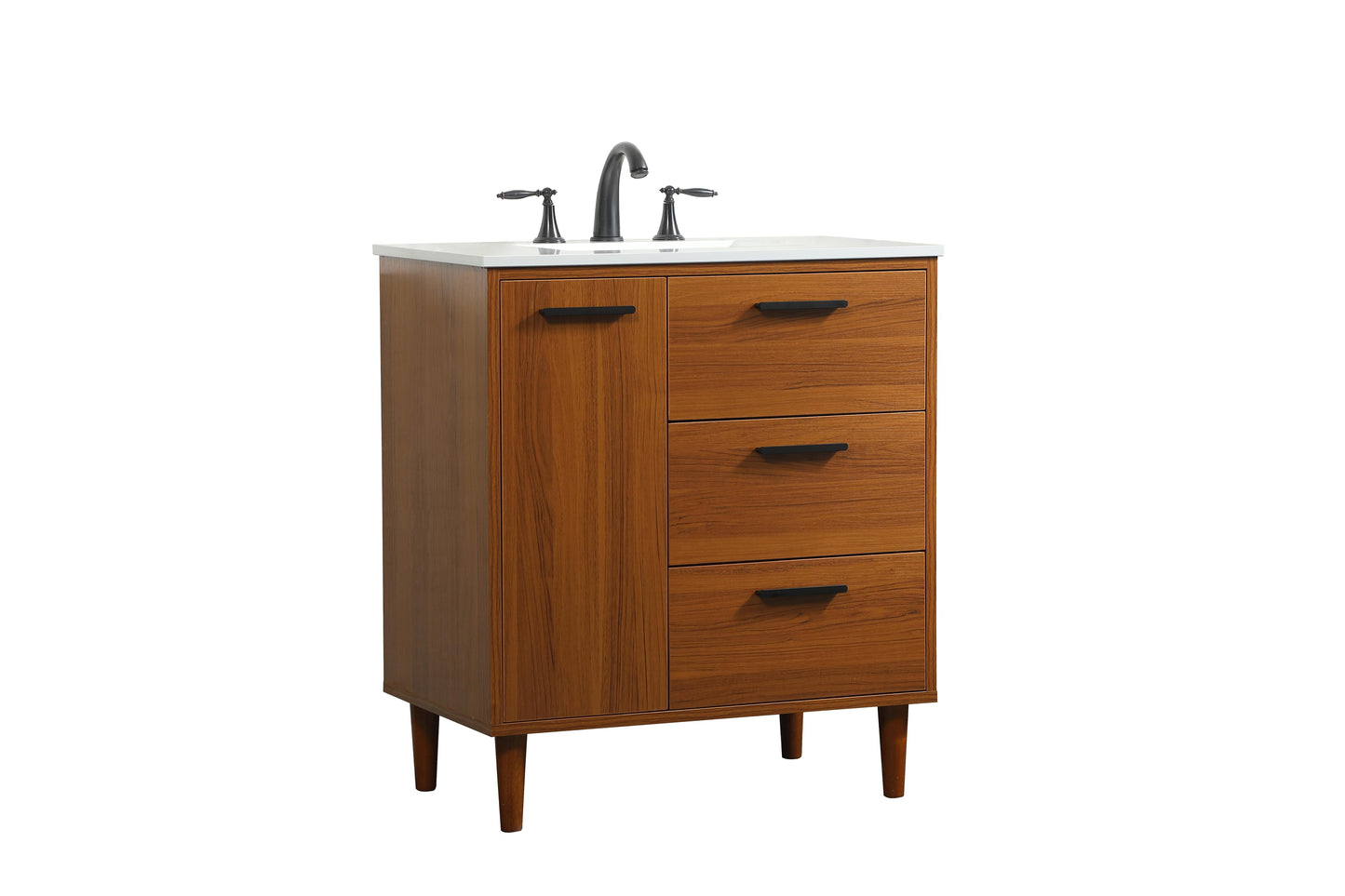 30 inch Bathroom Vanity in Teak