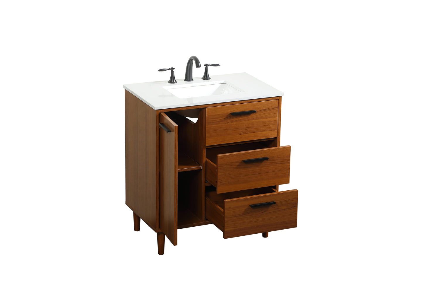 30 inch Bathroom Vanity in Teak