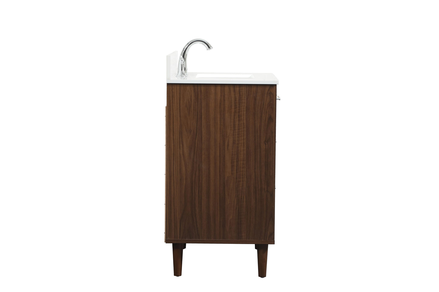 30 inch Bathroom Vanity in Walnut with backsplash